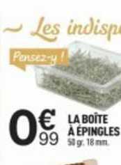 la boîte à épingles