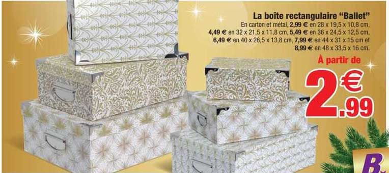 la boîte rectangulare "ballet"