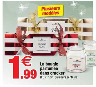 la bougie parfumée dans cracker