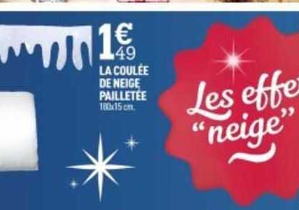 la coulée de neige pailletée