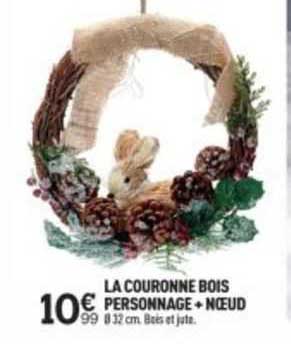 la couronne bois personnage + noeud