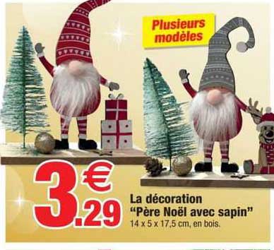 la décoration "père noël avec sapin"