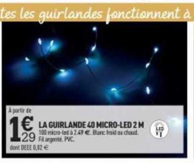 la guirlande 40 micro-led 2 m