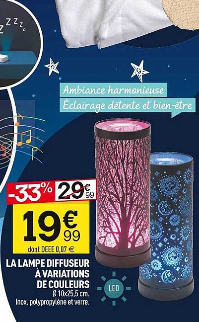 la lape diffuseur à variations de couleurs