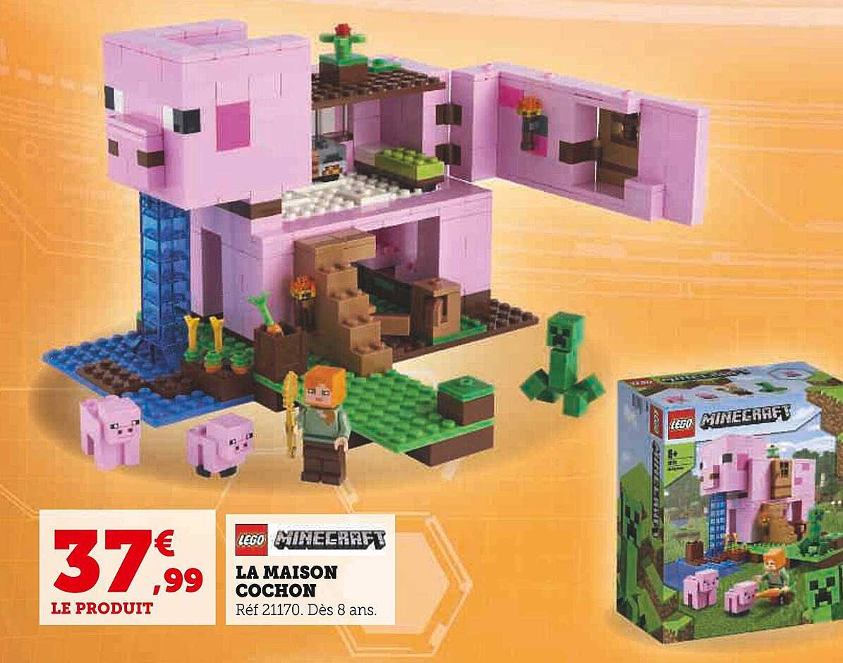 la maison cochon lego minecraft