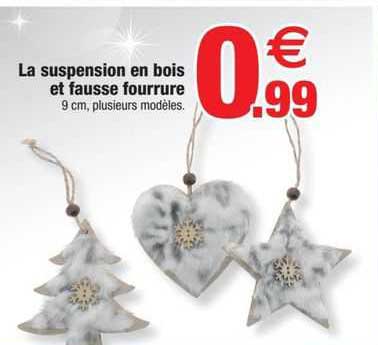 La Suspension En Bois Et Fausse Fourrure