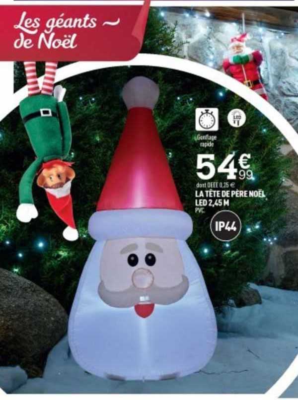 La Tête De Père Noël, Led 2,45 M