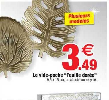 La Vide-poche "feuile Dorée"