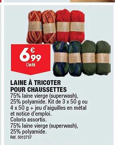 laine à tricoter pour chaussettes
