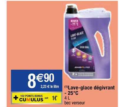 lave-glace dégivrant