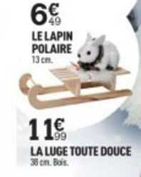le lapin polaire, la luge toute douce