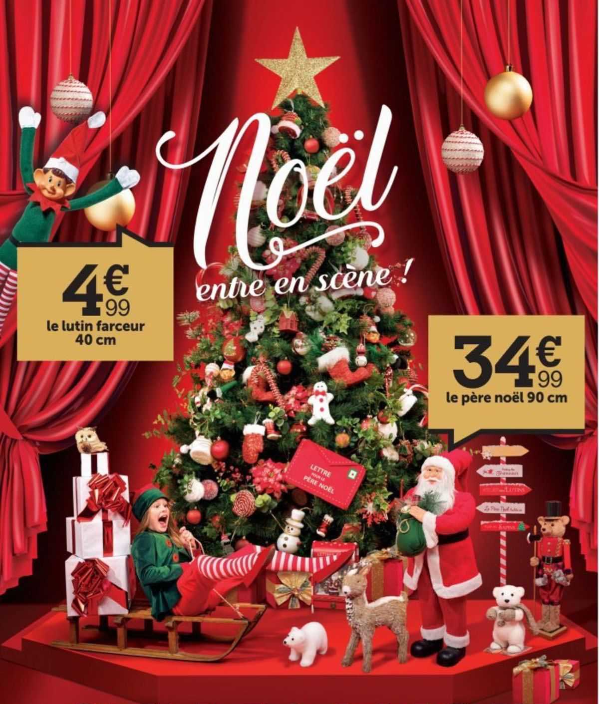 le lutin farceur, le père noël 90 cm