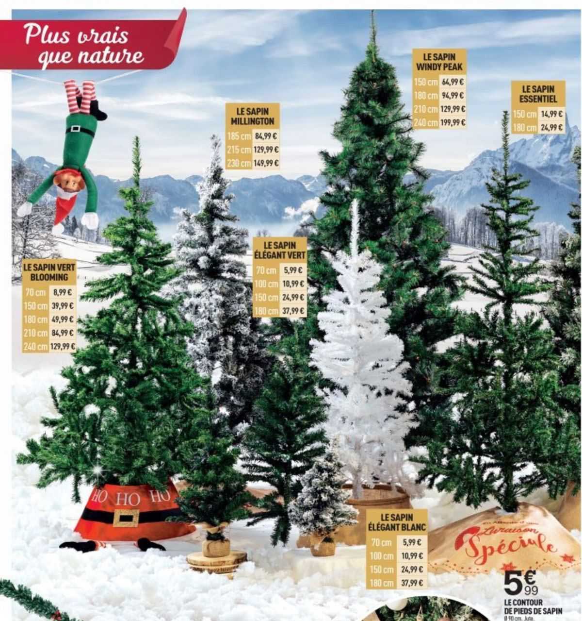 Le Sapin Vert Blooming, Le Sapin Millington, Le Sapin Windy Peak, Le Sapin Essentiel, Le Sapin élégant Blanc