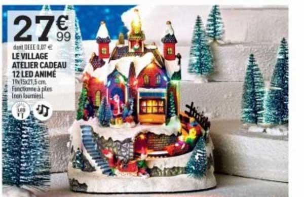 le village atelier cadeau 12 led animé