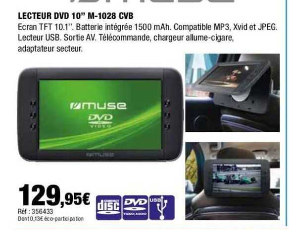 lecteur dvd 10" m-1028 cvb
