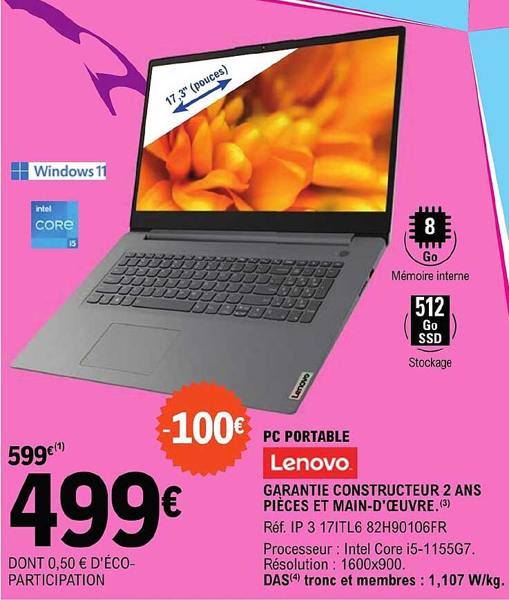 lenovo garantie constructeur 2 ans pièces et main-d'oeuvre