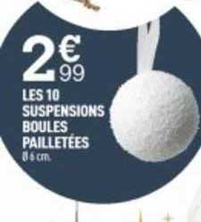 les 10 suspensions boules pailletées