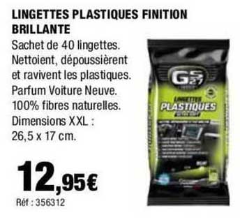 lingettes plastiques finition brillante