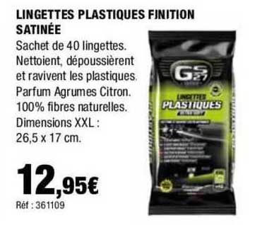 lingettes plastiques finition satinée
