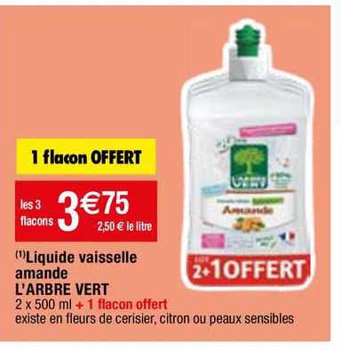 liquide vaisselle amande l'arbre vert