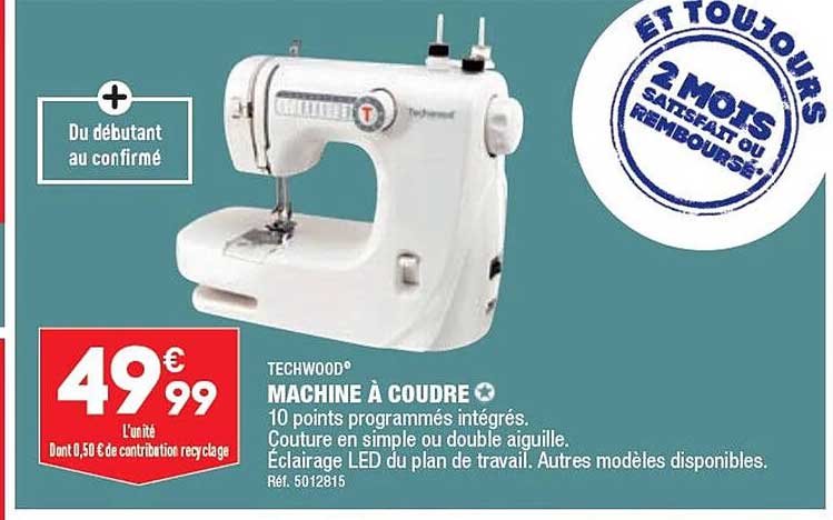 machine à coudre techwood