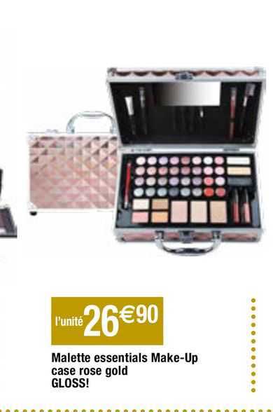 Malette Essentials Make-up Case Rose Gold Gloos!