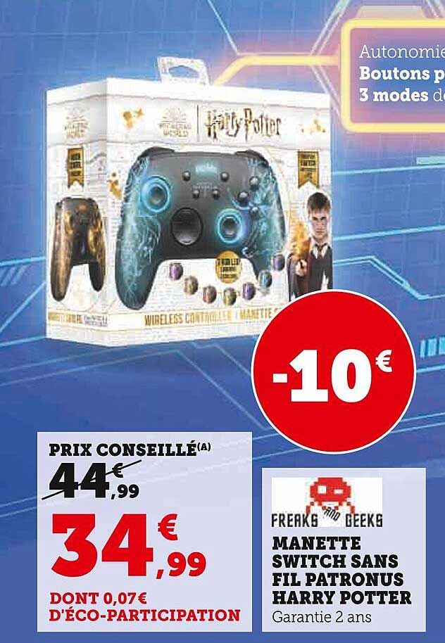 manette switch sans fil patronus harry potter