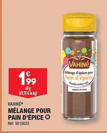 mélange pour pain d'épice vahiné