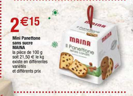 mini panettone sans sucre maina