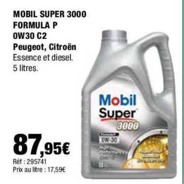 mobil super 3000 formula p ow30 c2 peugeot citroën