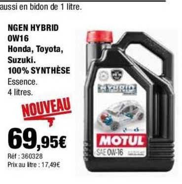 ngen hybrid ow16 honda toyota suzuki 100% synthèse