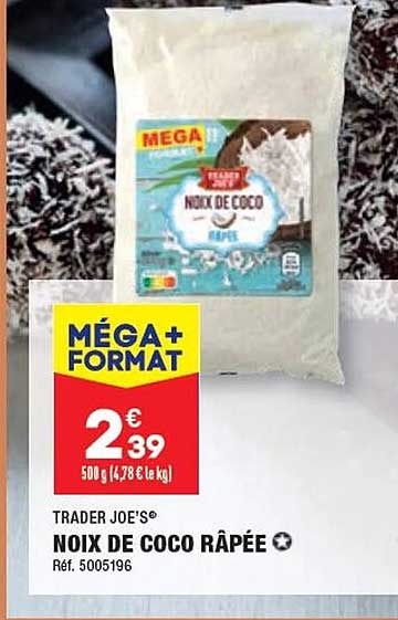 noix de coco râpée trader joe's
