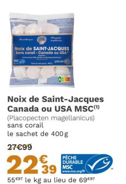 noix de saint-jacques canada ou usa msc