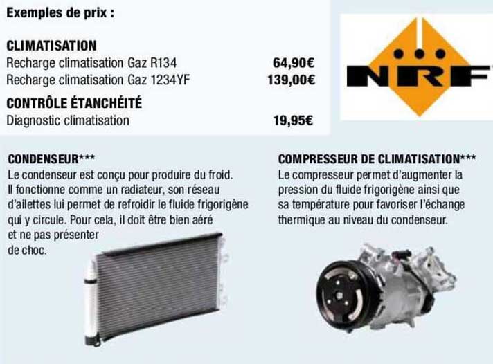nrf climatisation contrôle étanchéité