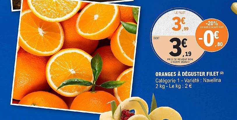 oranges à déguster filet