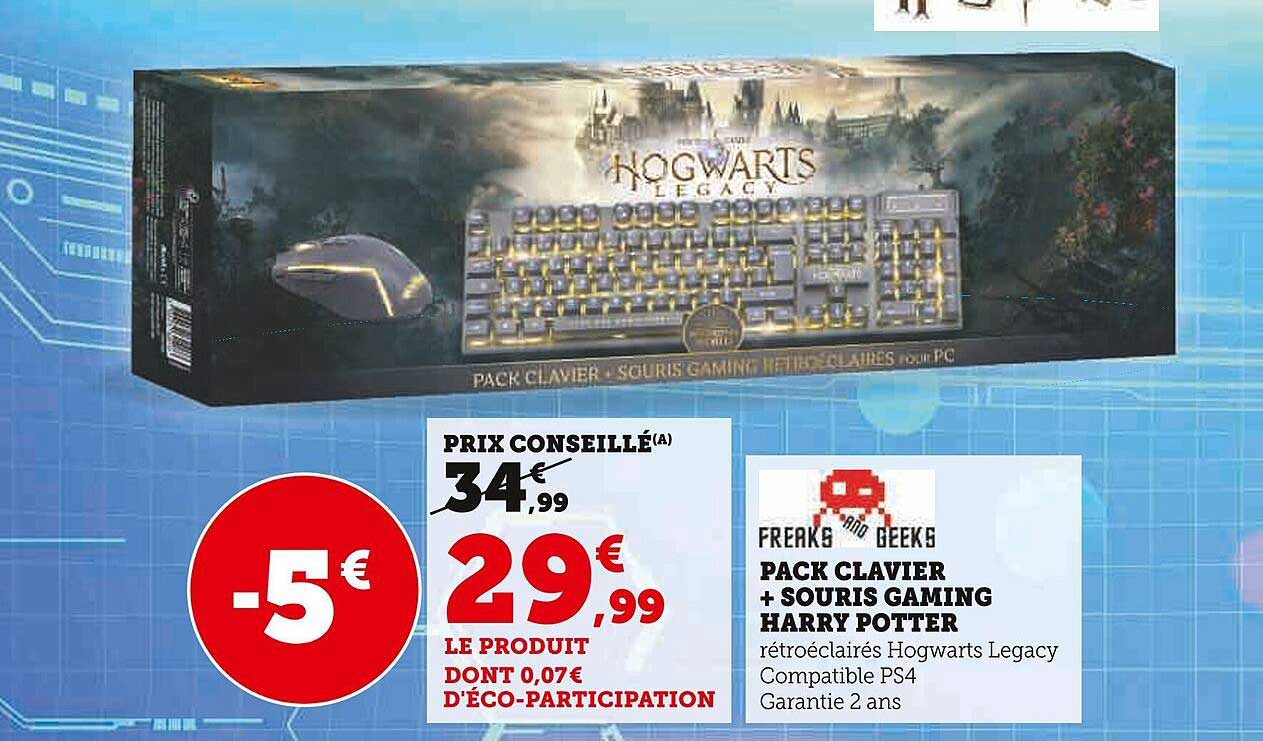 pack clavier + souris gaming harry potter