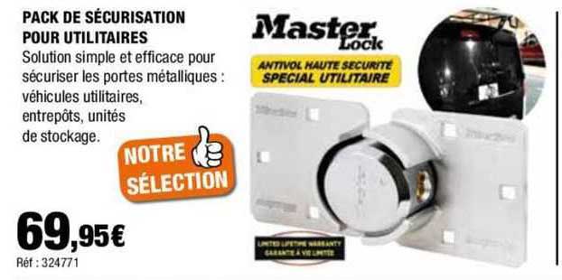 Pack De Sécurisation Pour Utilitaires Master Lock