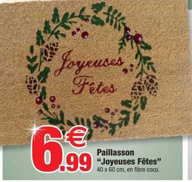 Paillasson "joyeuses Fêtes"