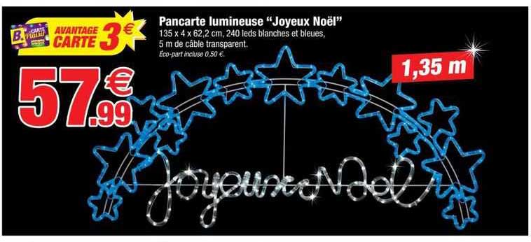pancarte lumineuse "joyeux noël"