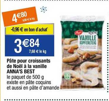 Pâte Pour Croissants De Noël à La Vanille Anna's Best