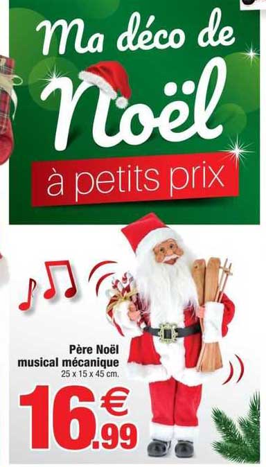 père noël musical mécanique