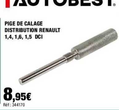 pige de calage distribution renault 1,4, 1,6, 1,5 dci