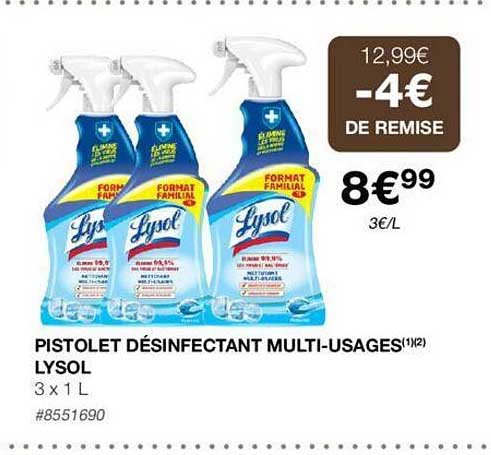 pistolet désinfectant multi-usages lysol