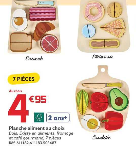 planche aliment au choix