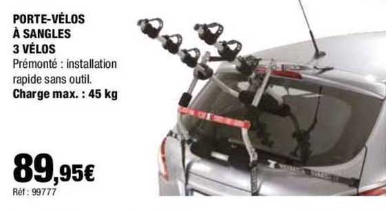 porte-vélos à sangles 3 vélos