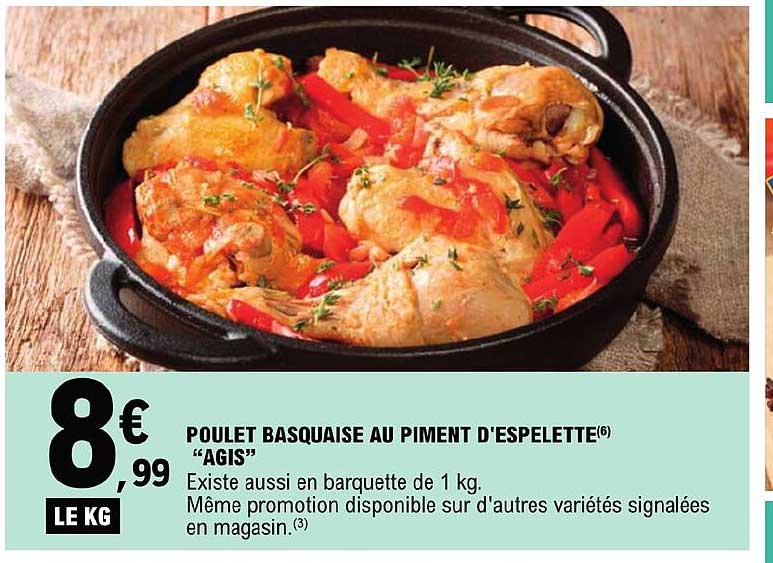 poulet basquaise au piment d'espelette agis