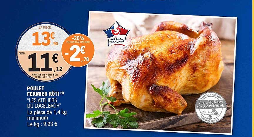 poulet fermier rôti "les ateliers de logelbach"