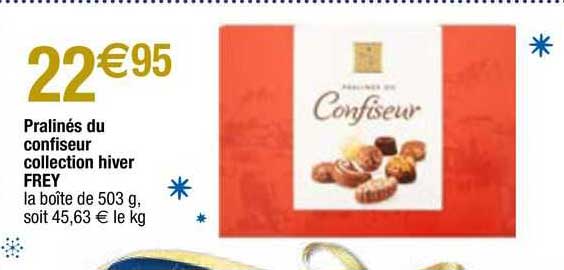 pralinés du confiseur collection hiver frey