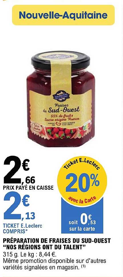 préparation de fraises du sud-ouest "nos régions ont du talent"