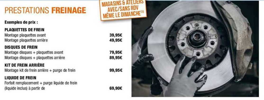 prestations freinage